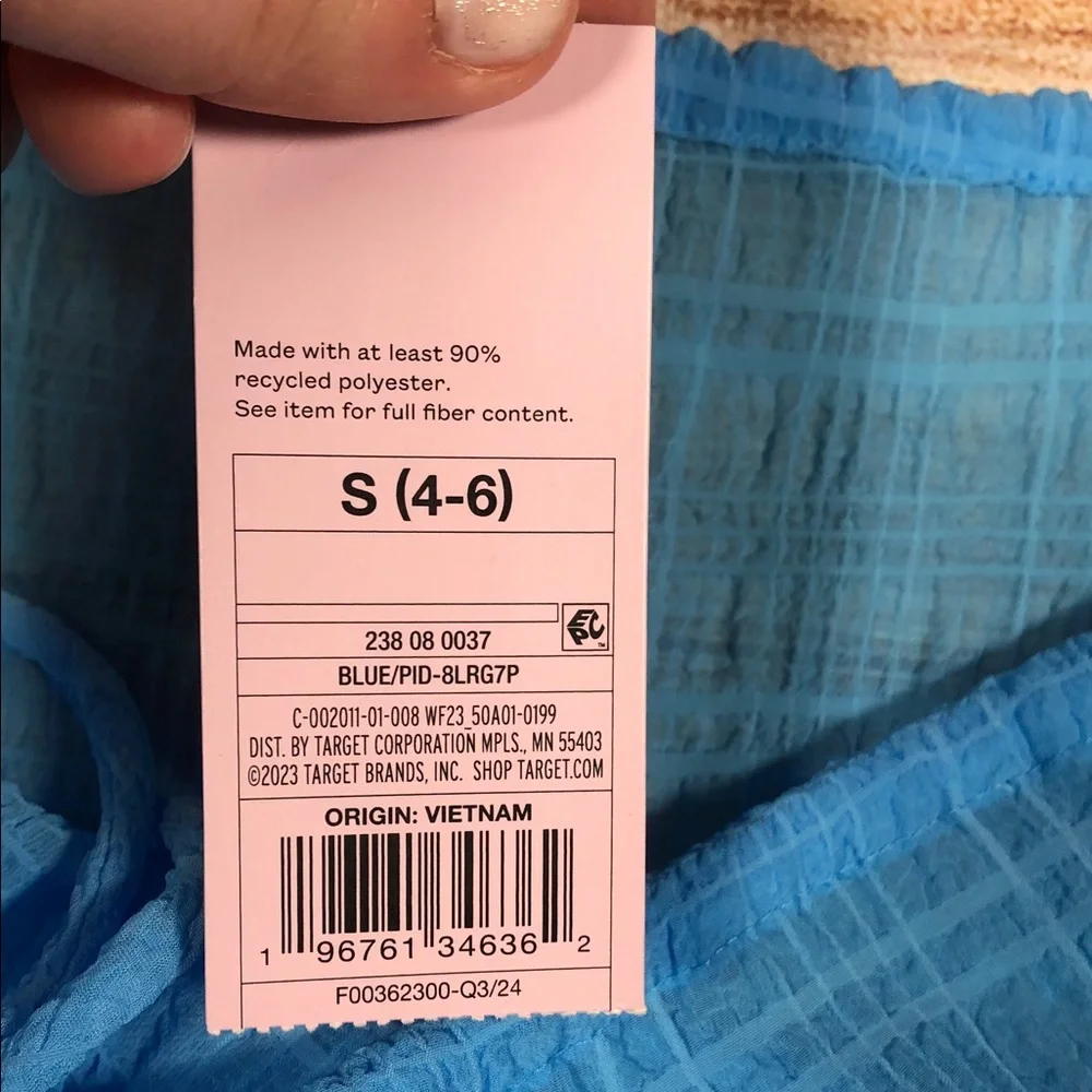 wild fable Blue Sheer Ruffle Swim Coverup‎ Shorts